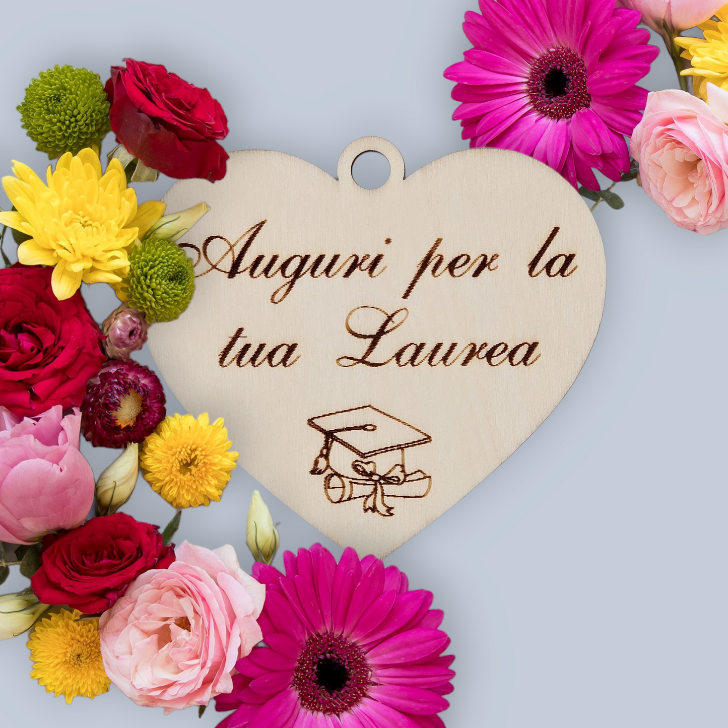 6x - Cuori "Auguri per la tua Laurea"