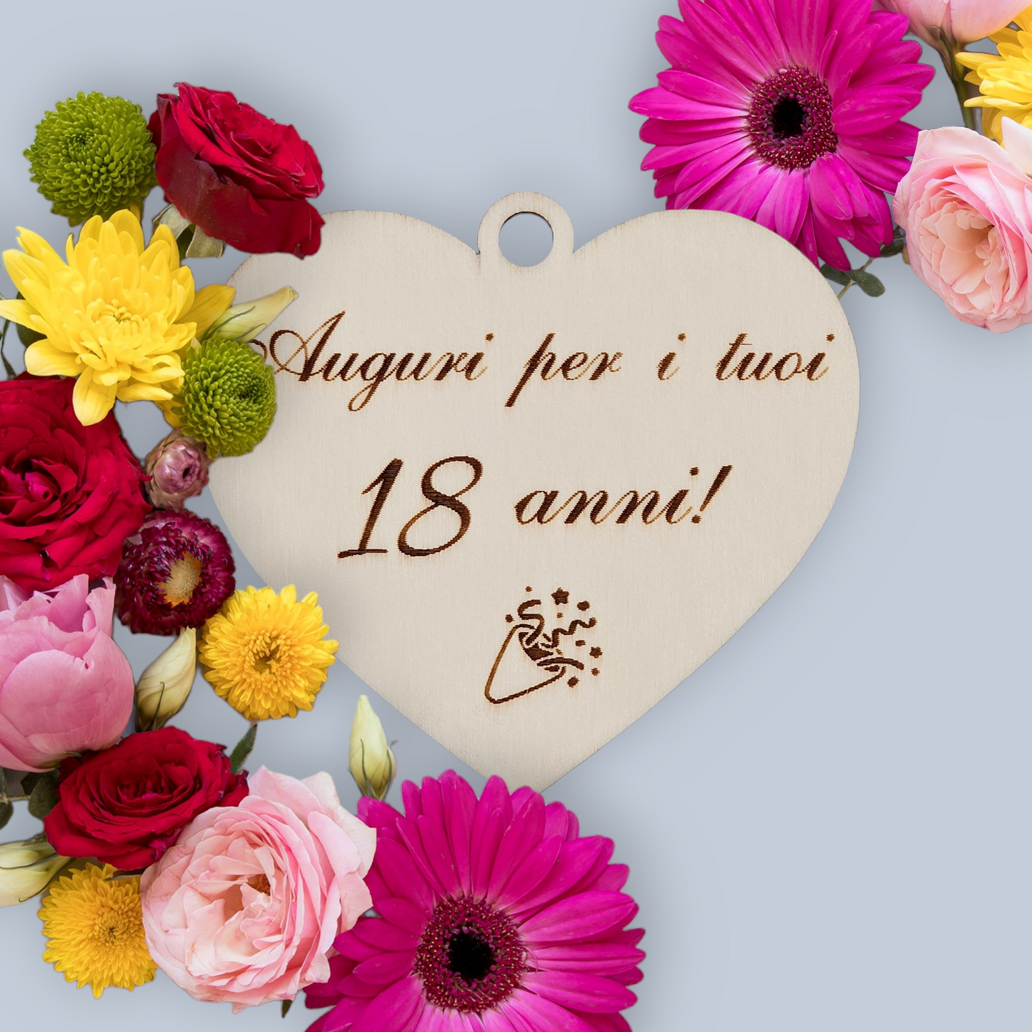 6x - Cuori "Auguri per i tuoi 18 anni!"