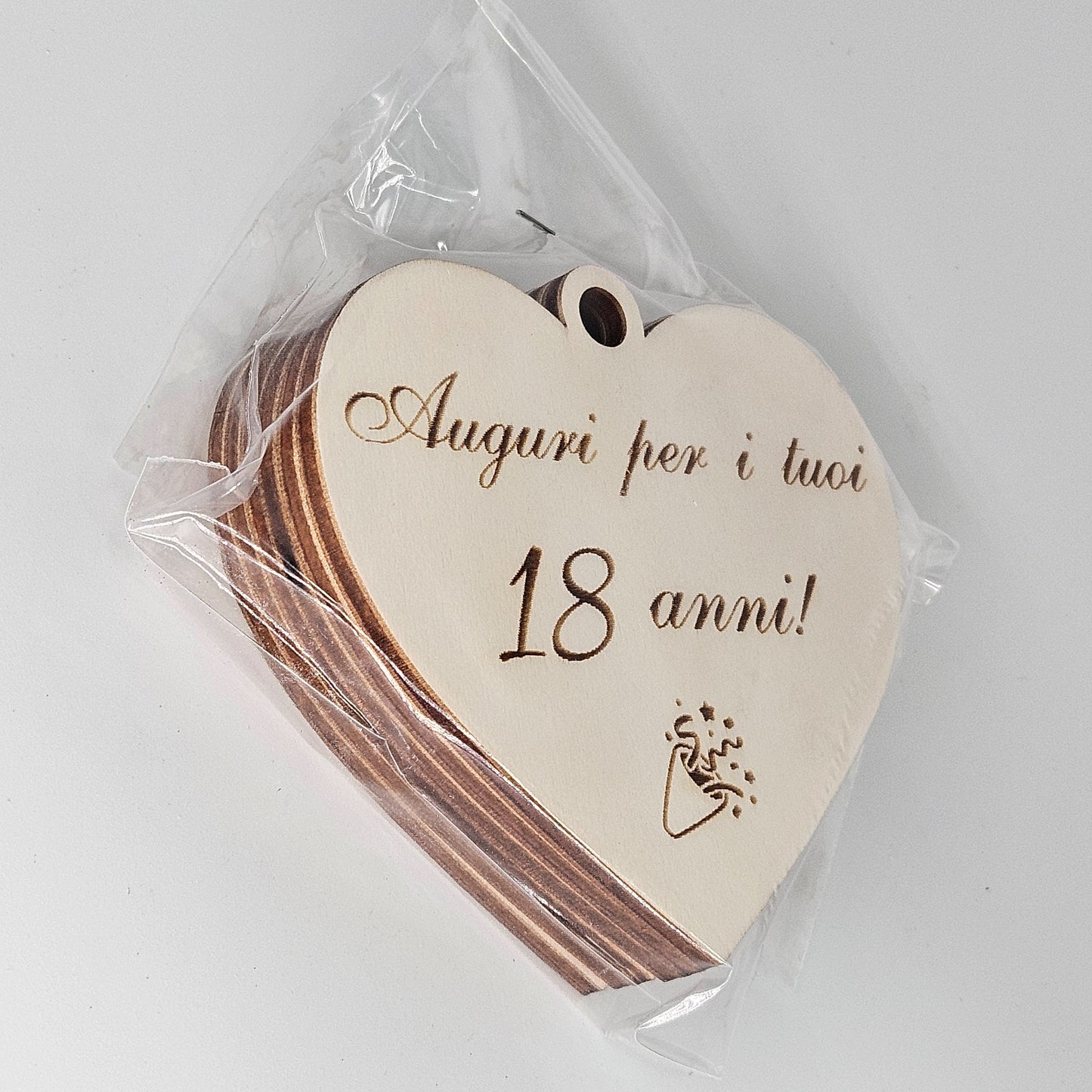 6x - Cuori "Auguri per i tuoi 18 anni!"