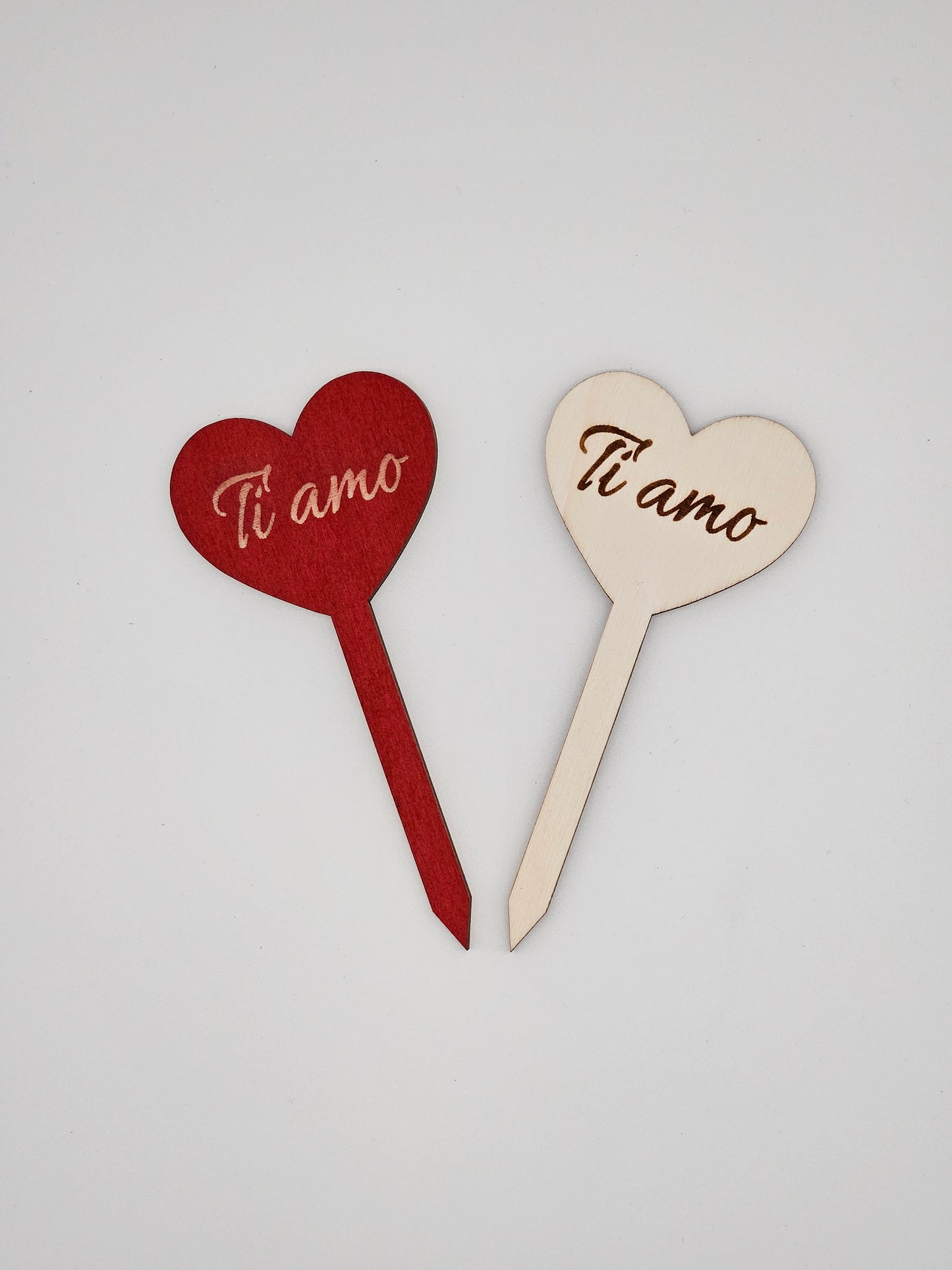 10x - Puntale BASSO "Ti amo" rosso
