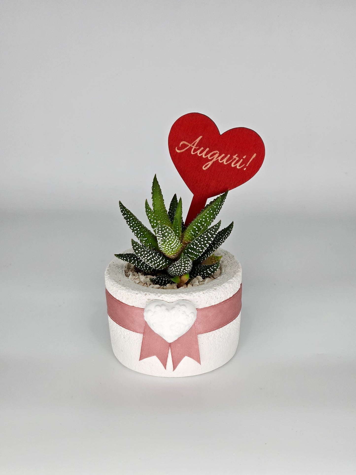 10x - Puntale BASSO "Auguri!" rosso
